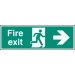 Fire exit right arrow 450x150mm adhesive backed *duplicate part