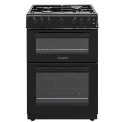 Nordmende 60cm Twin Cavity LPG Gas Cooker - Black 