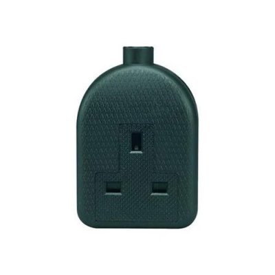 Powermaster 1 Gang Black Rubber Trailing Socket | 1738-04 1