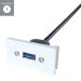 AV faceplate with snap-in USB 3 module installed in wall plate - 20-0008