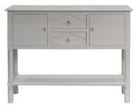 Neutral White 2 Door 2 Drawer 1 Shelf Sideboard 106x28x81cm
