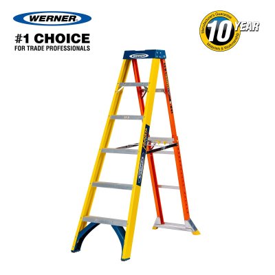 Werner AdjustaStep PRO® Fibreglass Stepladder 6 Tread 75074