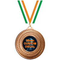 50mm Medal / CUSTOM Centre & TRI Ribbon (B)