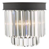 Celeus 2 Light Wall Light Anthracite & Crystal | LV1802.0181
