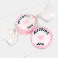 Sugar Pink S/Berry 'Wedding Day' Rock Sweets - Dia 23mm