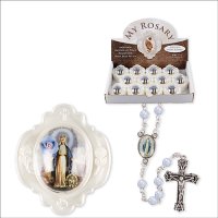 Acrylic Blue Rosary/Miraculous  (61735)