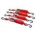 4pce 1" x 15" Ratchet Tie Down Set