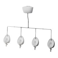 Lecico 600mm Urinal Bowl Concealed Waste Four Pack (Urinal / Header Tank / Fixings / Accessories / Pipework)