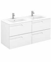 BRAVA 120 WHITE VANITY UNIT & SLIM BASIN