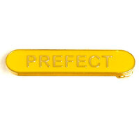 Prefect - Bar Shaped School Badge (Yellow)