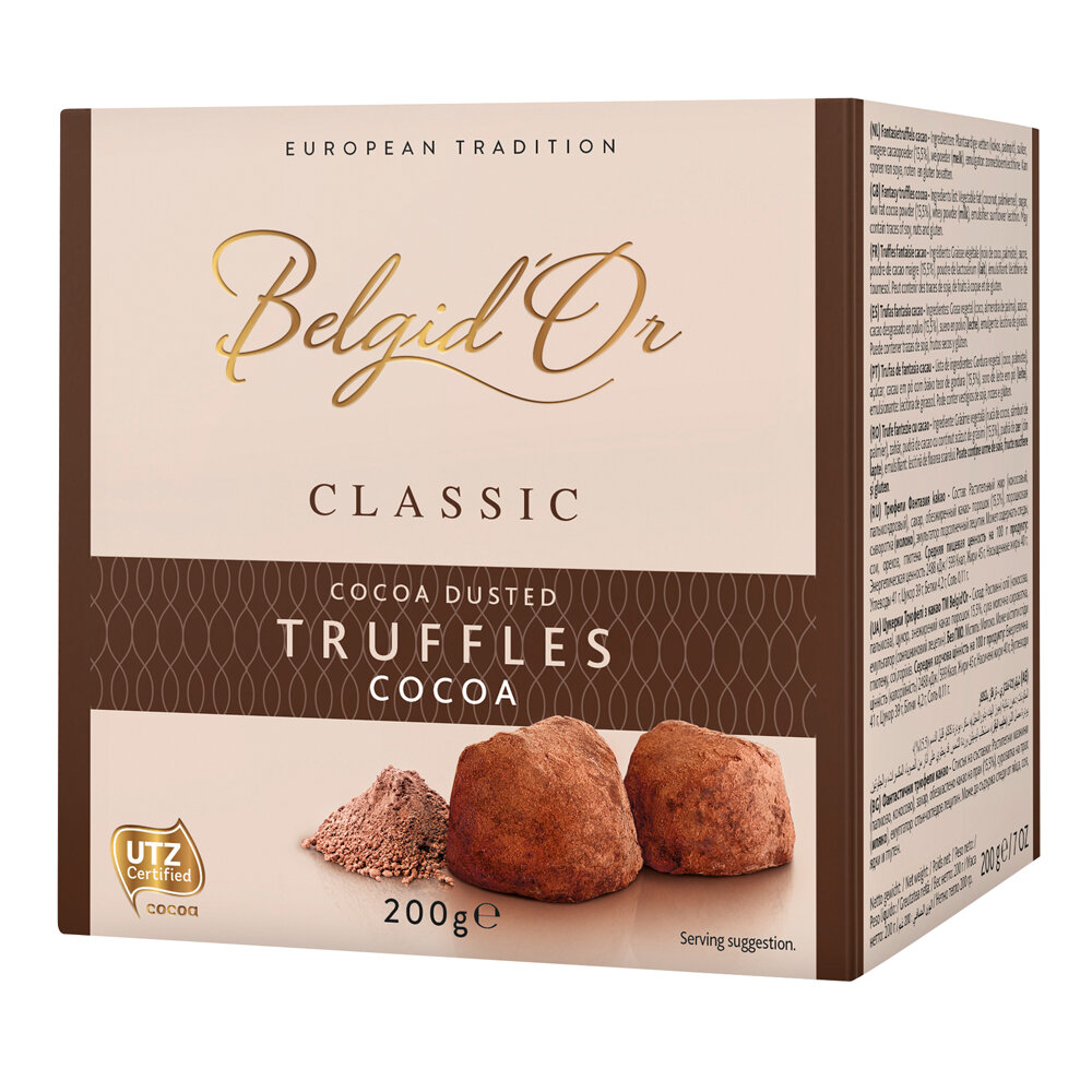 Belgian cocoa dusted truffles 12x200g House of Sarunds