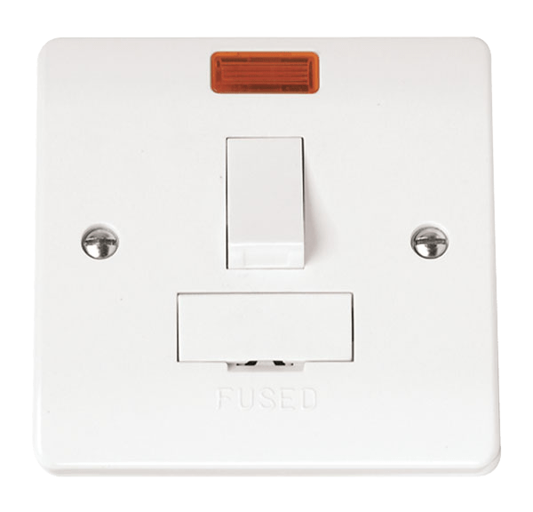Click Mode 13A Switched Fused Spur + Neon White CMA652