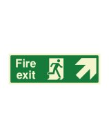 CHECK FIRE FIRE EXIT UP RIGHT 450X150 PHOTOLUM