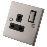 Stainless Steel Switched Socket 1 Gang 13 Amp 