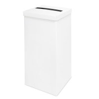 White Silk Square Post Box With Lid - 250 x 250 x 500mm - Pack of 1