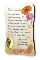 Wood Plaque/Fridge Magnet/Friendship   (33734)