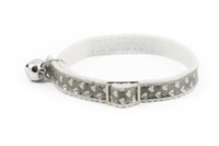Ancol Cat Collar Reflective Gloss Heart Silver x 3