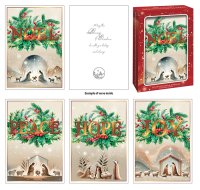 Gold Stamped Christmas Box/12 cards   (92826)