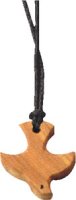 Small Olive Wood Dove 1 inch with 32 inch Cord   (1212)