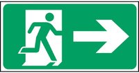 Fire Safety Sign - Fire Exit Pictogram (Arrow Right)