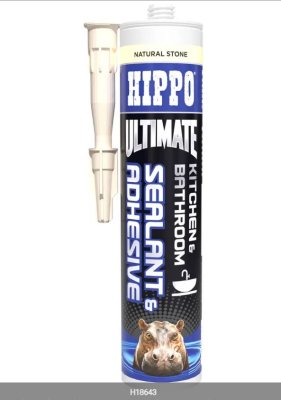 Hippo Ultimate Kitchen & Bathroom Sealant Natural Stone 290ML H18643