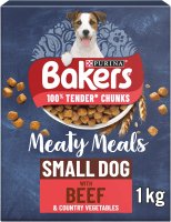 Bakers Complete Small Dog Meaty Meals - Beef 1kg x 5