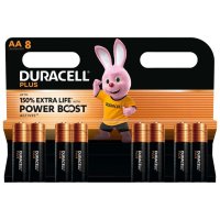 DURACELL PLUS 150% BATTERY SIZE AA CARD 8