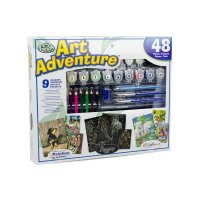 Royal And Langnickel White Art Adventure Super Colour By Numbers & Art Engraving 48pc Set