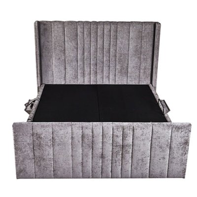 Clarins Gas Lift Storage Ottoman - Grey 