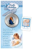 Baby Cradle Set - Boy/Metal Medallion & Card   (3444/BOY)