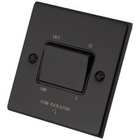 Black Metal 3 Pole Fan Isolator Switch 6082-011