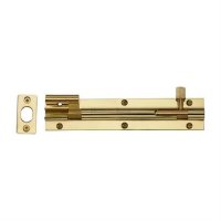 C1592 6-PB - HERITAGE BRASS DOOR BOLT NECKED 6  X 1.25 POLISHED 