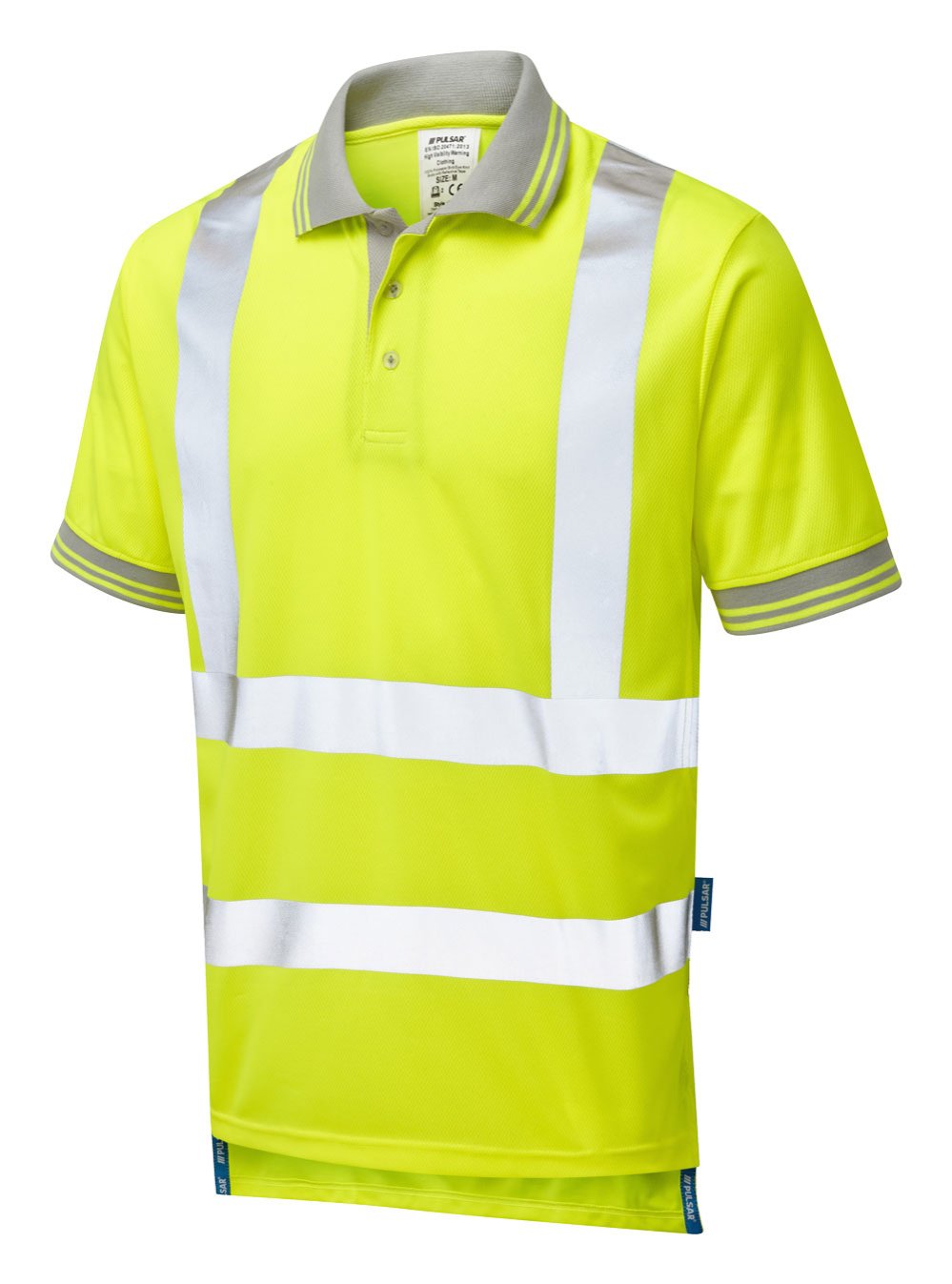 PULSAR&reg; Protect Short Sleeve Polo Shirt Yellow - Recycled Content