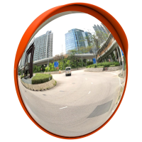 Round Convex Wide-Angle Driveway Safety Mirror with Adjustable Mount, 60cm