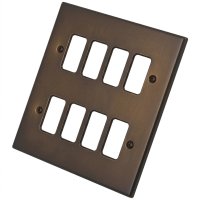 Dark Bronze 8 Gang Grid Plate 6060-355