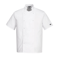 Cumbria S/Sleeve Chefs Jacket, White