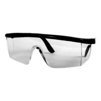 Safety Glasses, Black w/Clear Lens