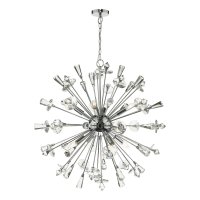 EXODUS 8LT PENDANT POLISHED CHROME CLEAR CRYSTAL