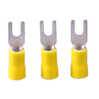 YS64 Yellow 6.4mm Pre-Insulated Fork Terminal (100 Pack)