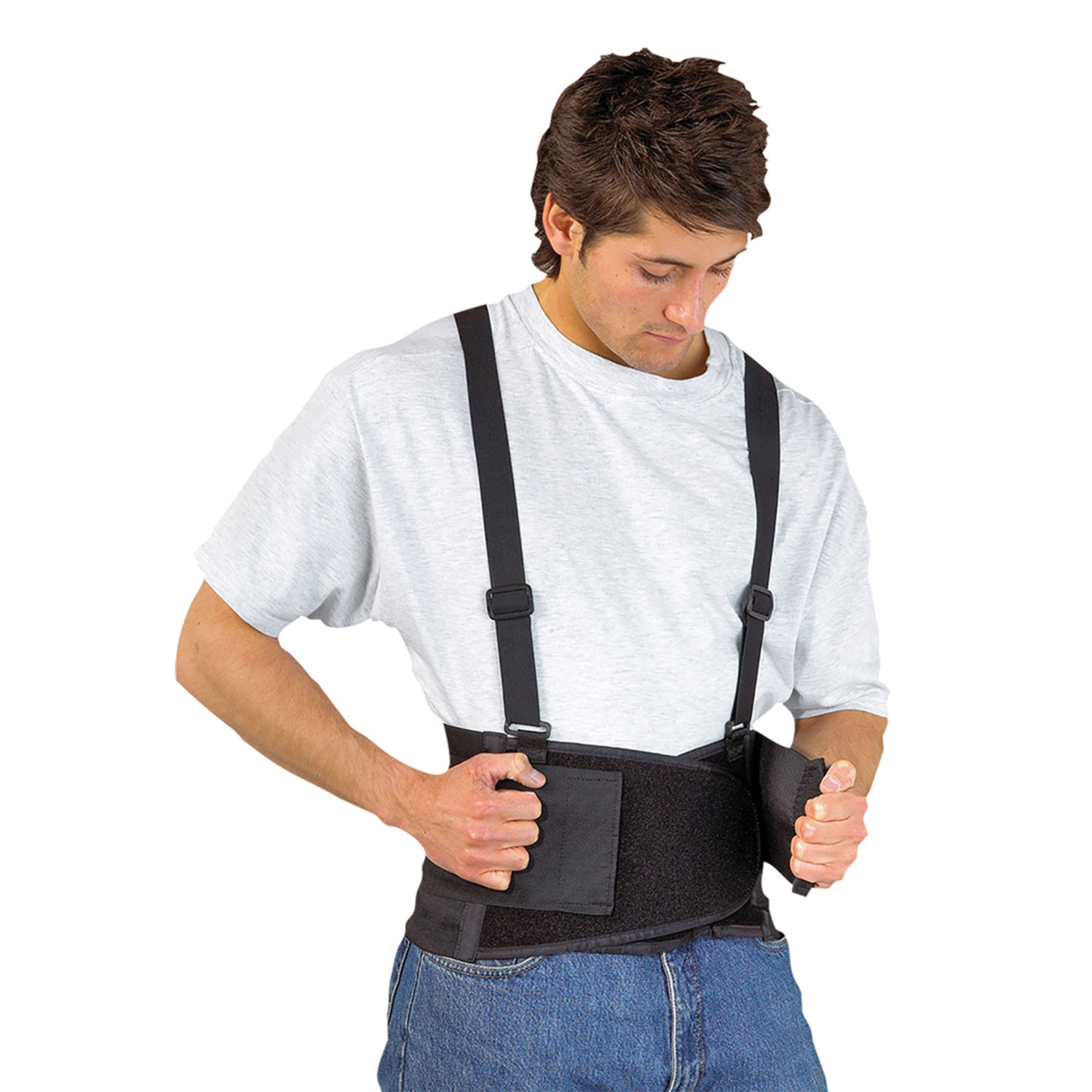Support Belt with Braces, Black
