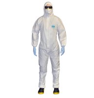 Disp Coveralls, BarrierTec 1500, 55gsm, White