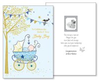 Baby Congratulations Card - Boy/3 Dimensional   (22568)