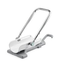 Stockeez Stocking Aid places on the floor with a lever and sock holder.