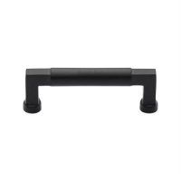 C0312 101-BKMT - Heritage Brass Cabinet Pull Bauhaus Design 101MM CTC Matt Black Finish