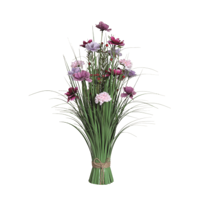 Grass Floral Bundle - Pink & Purple Dahlia 70cm