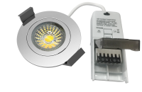 Jewel 7w CCT Fire Rated Directional IP65 Downlight Brushed Chrome