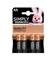 Duracell Batteries Size AA 4 Pack