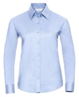 Russell Women's Long Sleeve Oxford Shirt - Oxford Blue