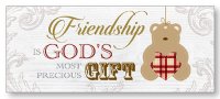 Art Deco Wood Plaque/Friendship   (33805)