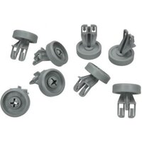 Whirlpool Hotpoint Indesit Dishwasher Lower Basket Wheels 8 Pack Genuine